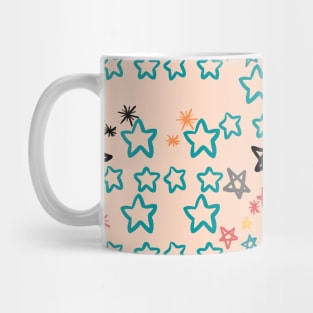 Light Orange Star Pattern Mug